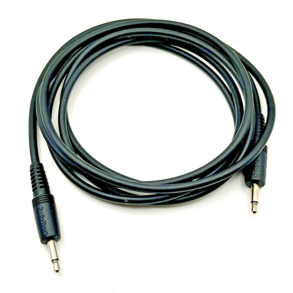 6FT Radioshack 1/8 Male to Male Audio Cable RCA Black ST-ST